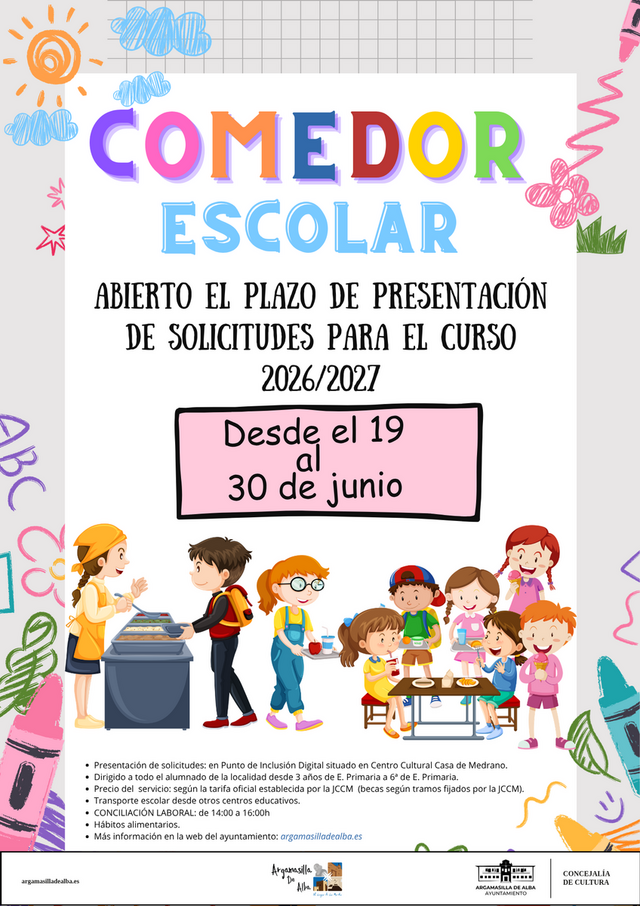 Se abre el plazo de presentación de solicitudes para el comedor escolar ...